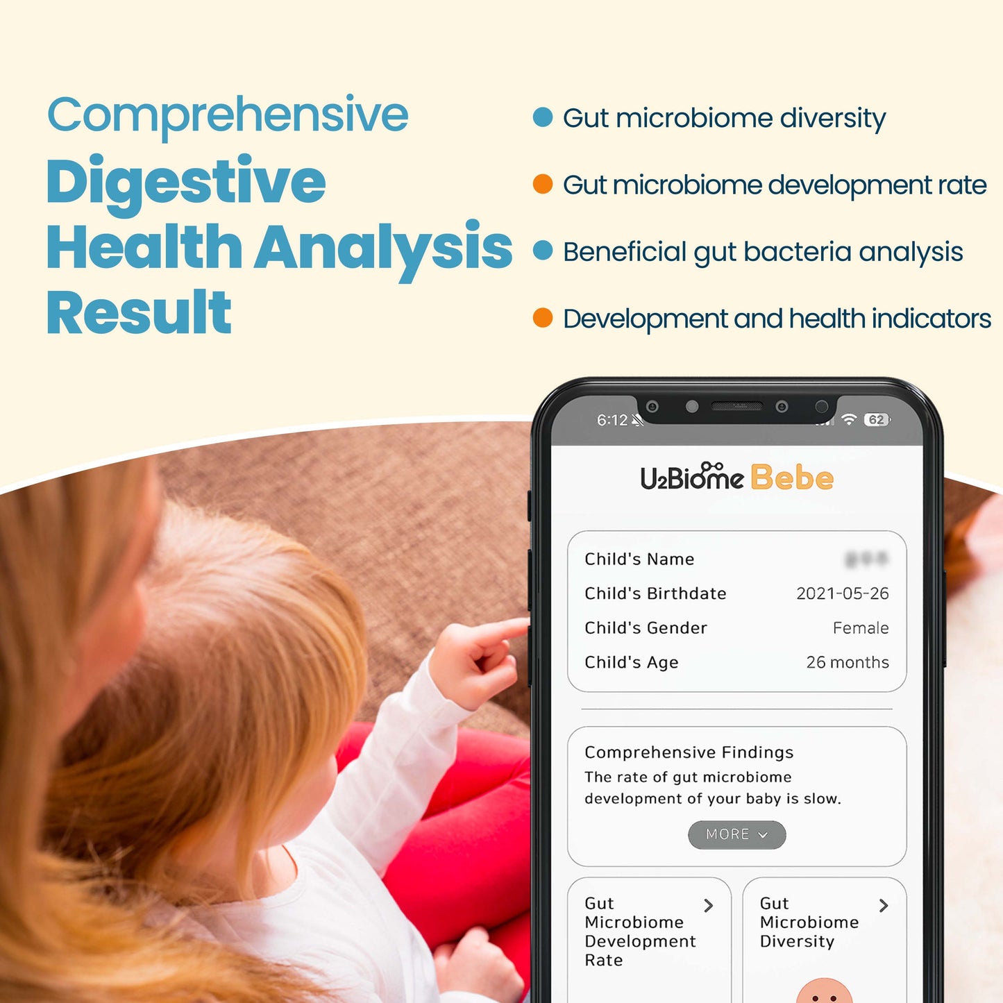 U2Biome Bebe Baby Gut Microbiome Test Kit